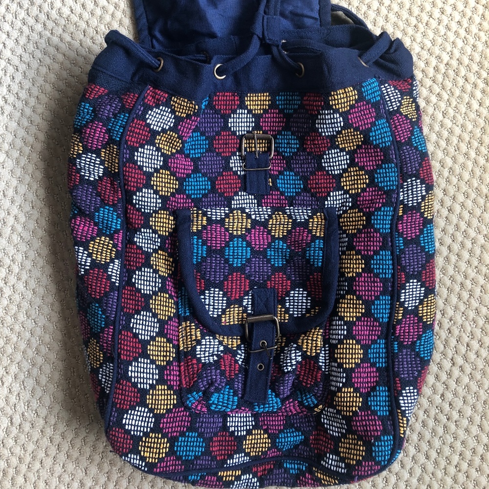 Vintage 90s woven backpack